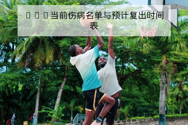 NBA当前伤病名单与预计复出时间表